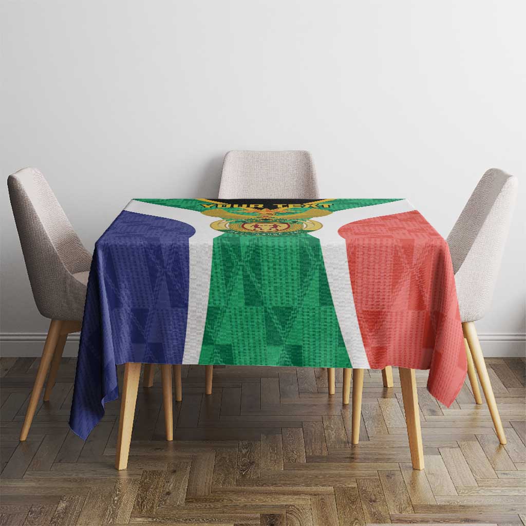 Personalised South Africa Tablecloth Coat Of Arms Flag Style