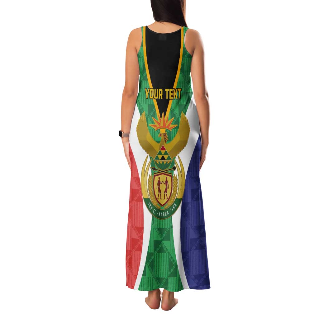 Personalised South Africa Tank Maxi Dress Coat Of Arms Flag Style