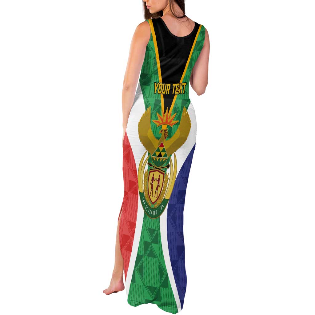 Personalised South Africa Tank Maxi Dress Coat Of Arms Flag Style