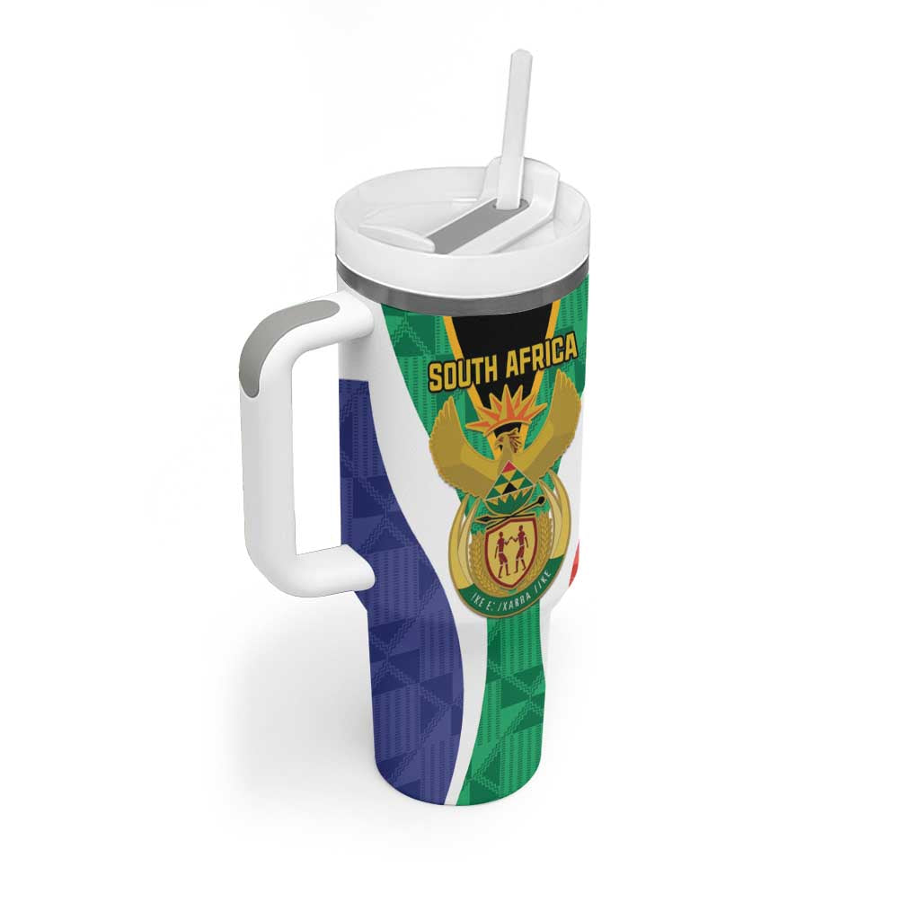 Personalised South Africa Tumbler With Handle Coat Of Arms Flag Style