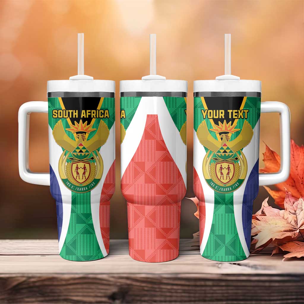 Personalised South Africa Tumbler With Handle Coat Of Arms Flag Style