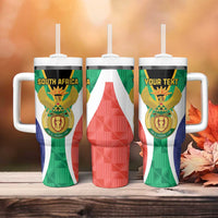 Personalised South Africa Tumbler With Handle Coat Of Arms Flag Style