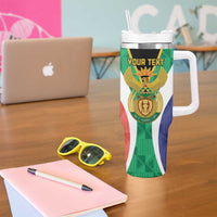 Personalised South Africa Tumbler With Handle Coat Of Arms Flag Style