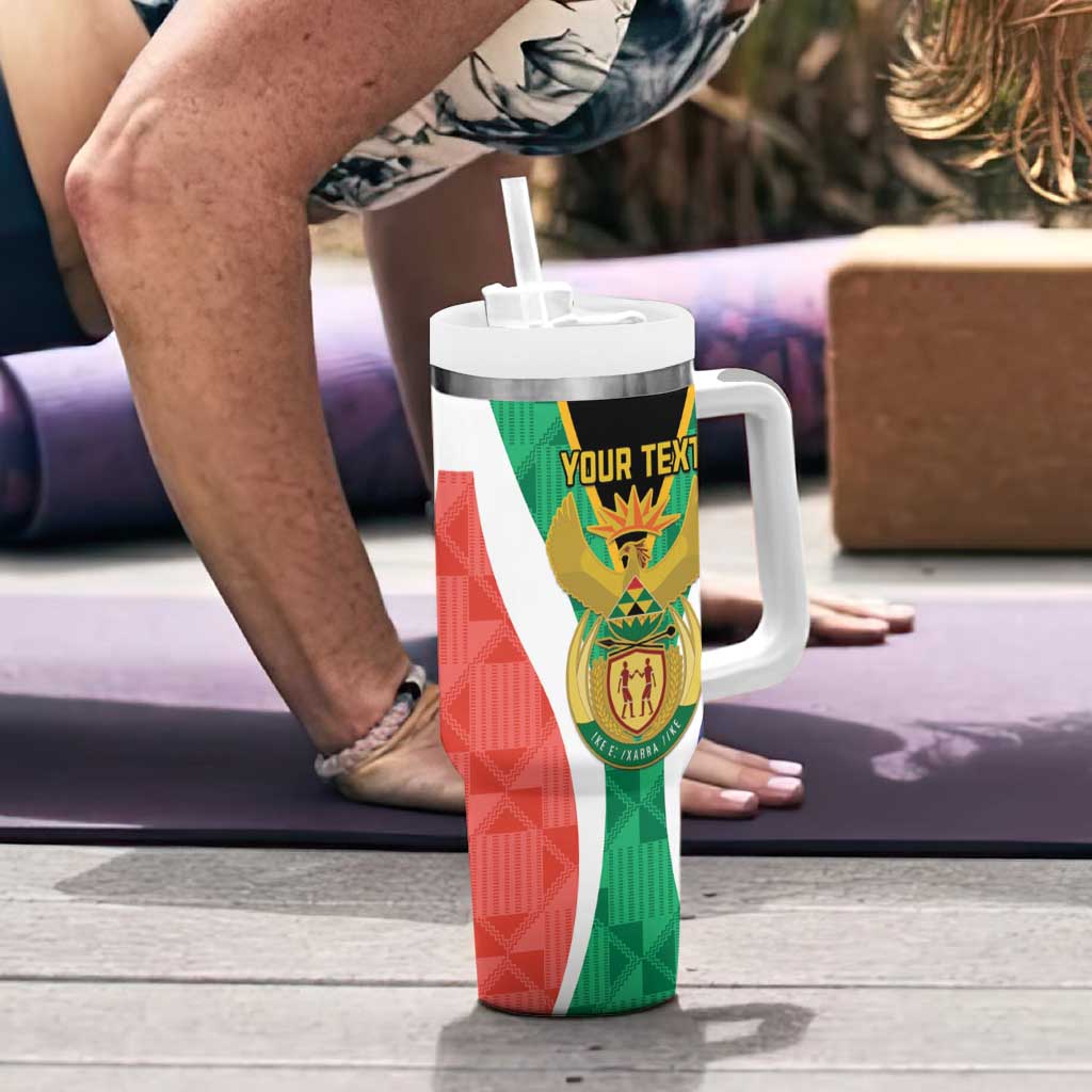 Personalised South Africa Tumbler With Handle Coat Of Arms Flag Style
