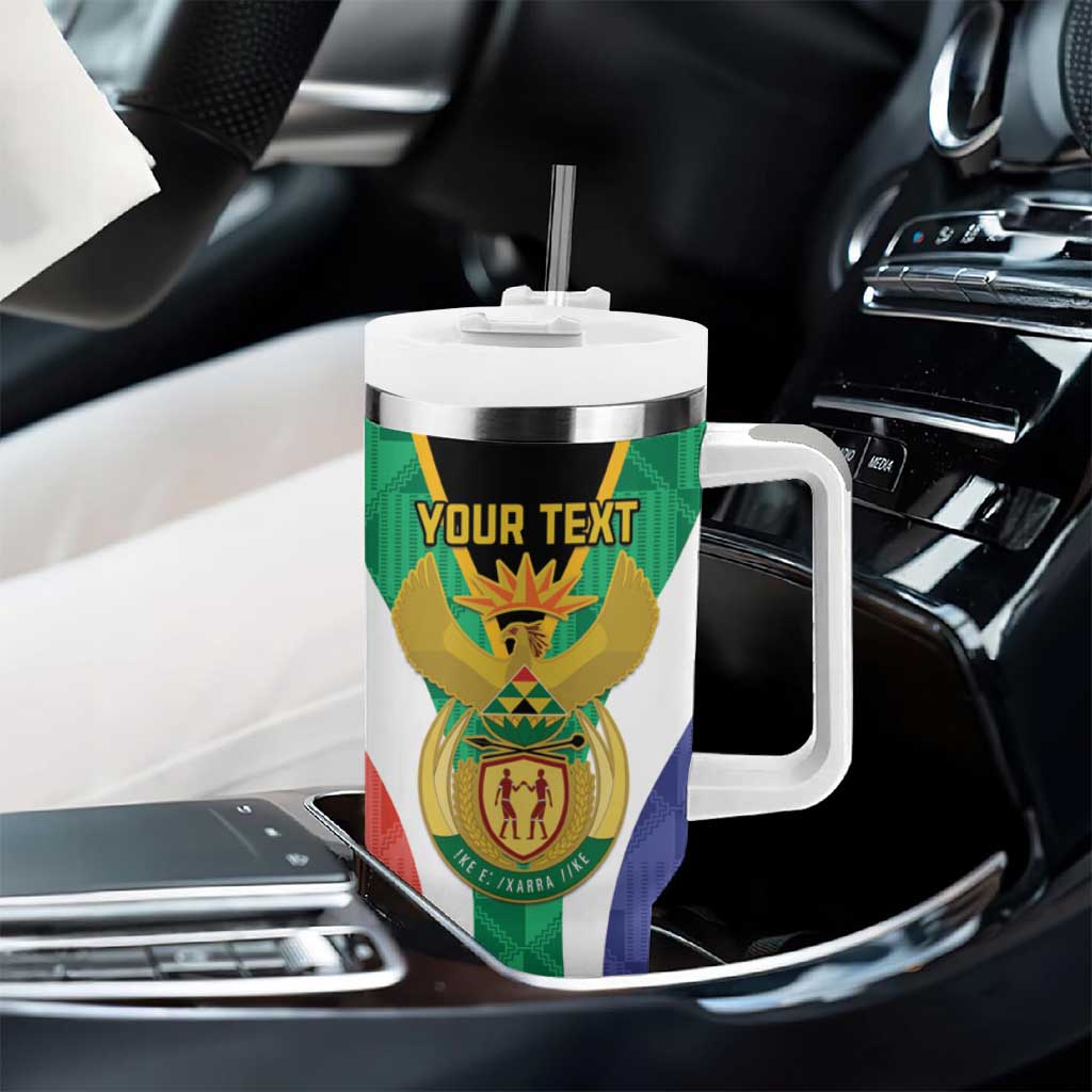 Personalised South Africa Tumbler With Handle Coat Of Arms Flag Style