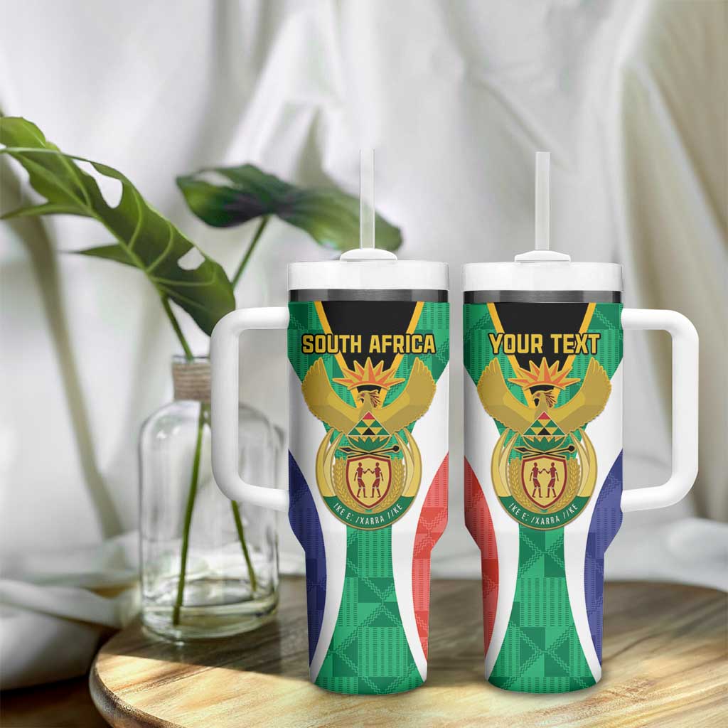 Personalised South Africa Tumbler With Handle Coat Of Arms Flag Style