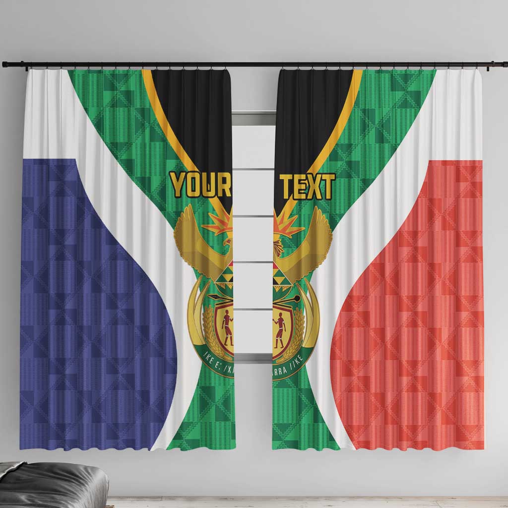 Personalised South Africa Window Curtain Coat Of Arms Flag Style