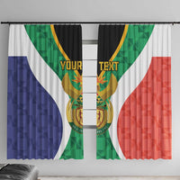 Personalised South Africa Window Curtain Coat Of Arms Flag Style