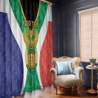 Personalised South Africa Window Curtain Coat Of Arms Flag Style