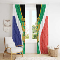 Personalised South Africa Window Curtain Coat Of Arms Flag Style
