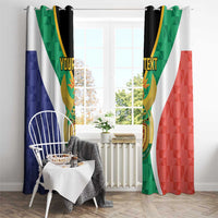 Personalised South Africa Window Curtain Coat Of Arms Flag Style