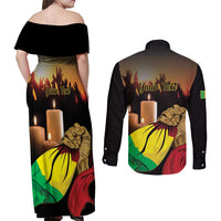 Personalised Mali Martyrs Day Couples Matching Off Shoulder Maxi Dress and Long Sleeve Button Shirt 26 March