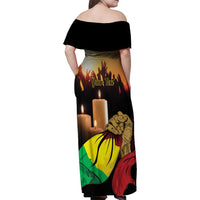 Personalised Mali Martyrs Day Family Matching Off Shoulder Maxi Dress and Hawaiian Shirt 26 March