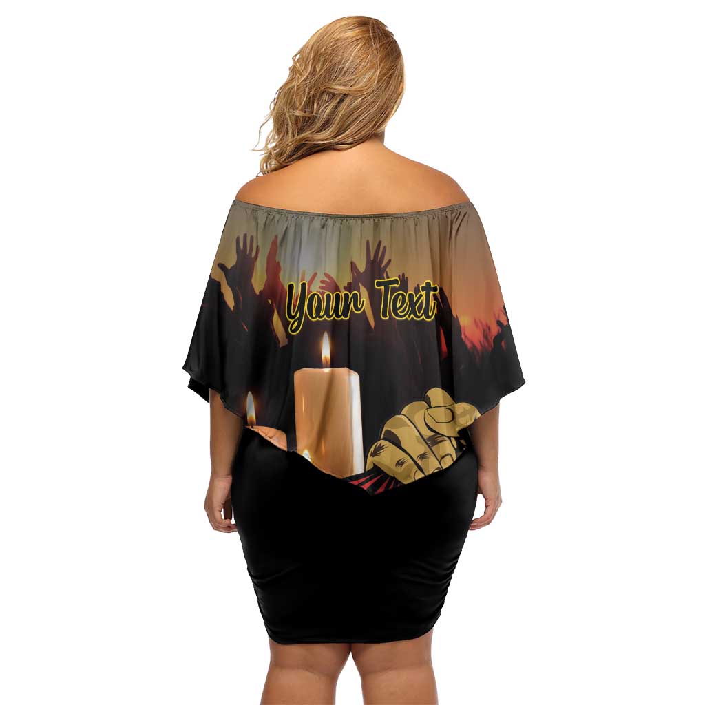 Personalised Mali Martyrs Day Family Matching Off Shoulder Short Dress and Hawaiian Shirt 26 March