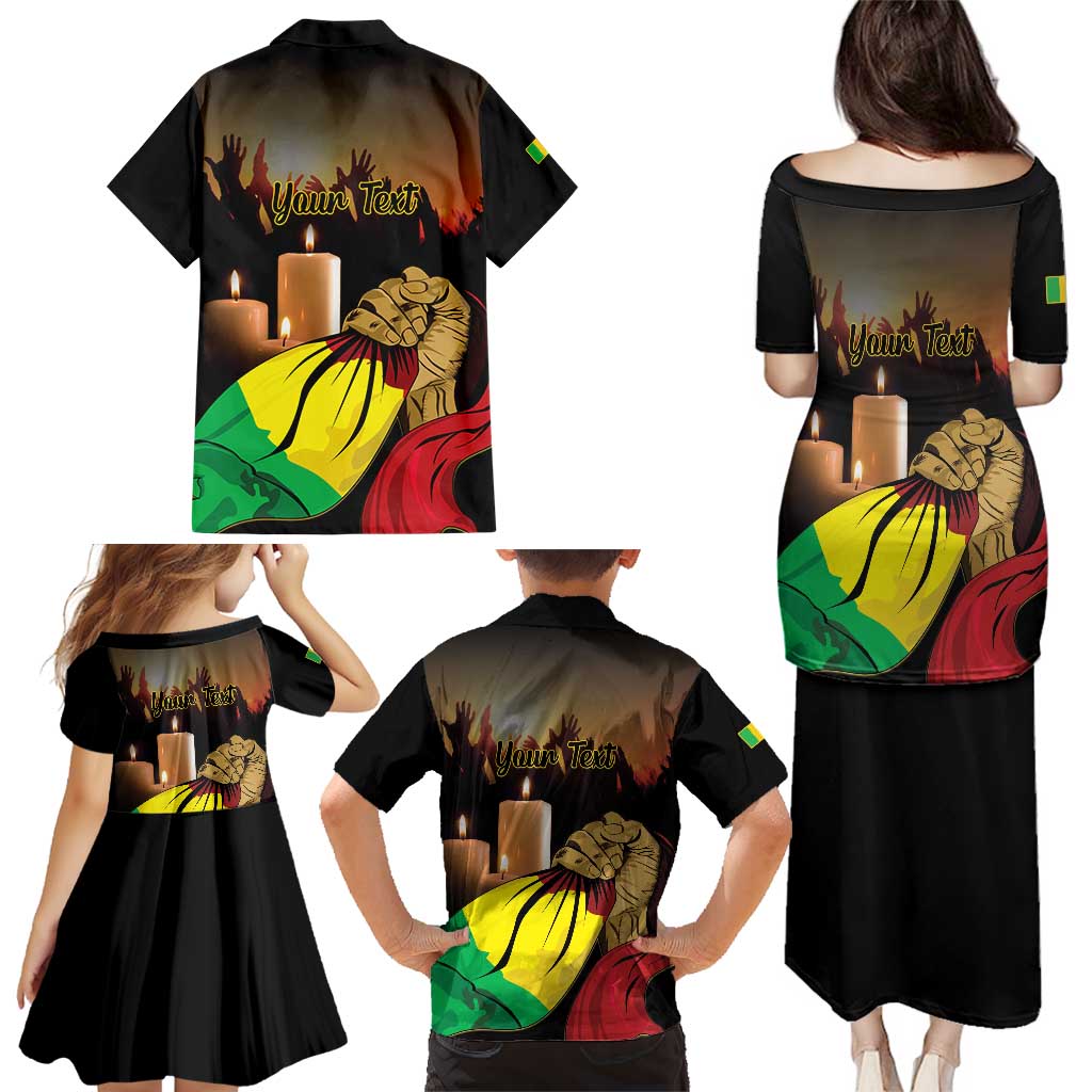 Personalised Mali Martyrs Day Family Matching Puletasi and Hawaiian Shirt 26 March