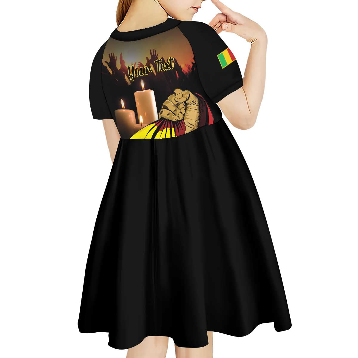 Personalised Mali Martyrs Day Kid Short Sleeve Dress 26 March
