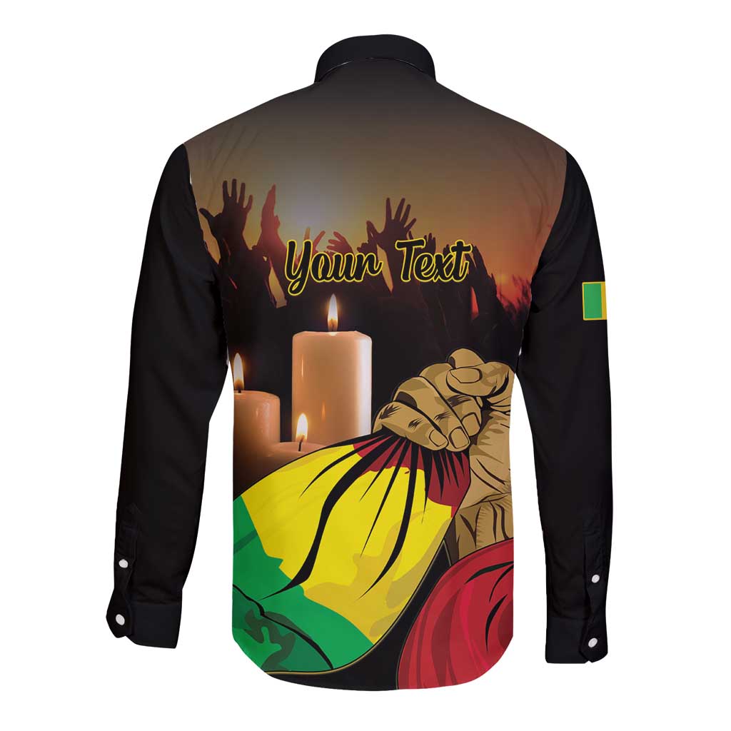 Personalised Mali Martyrs Day Long Sleeve Button Shirt 26 March