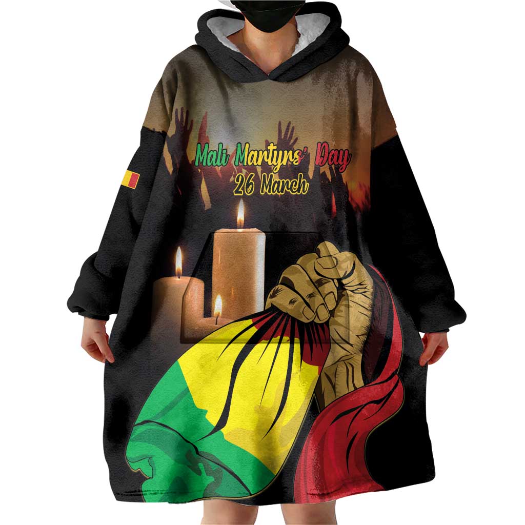 Personalised Mali Martyrs Day Wearable Blanket Hoodie 26 March