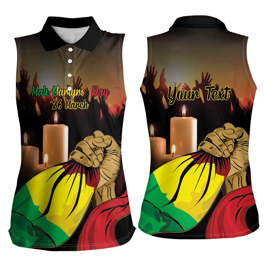 Personalised Mali Martyrs Day Women Sleeveless Polo Shirt 26 March