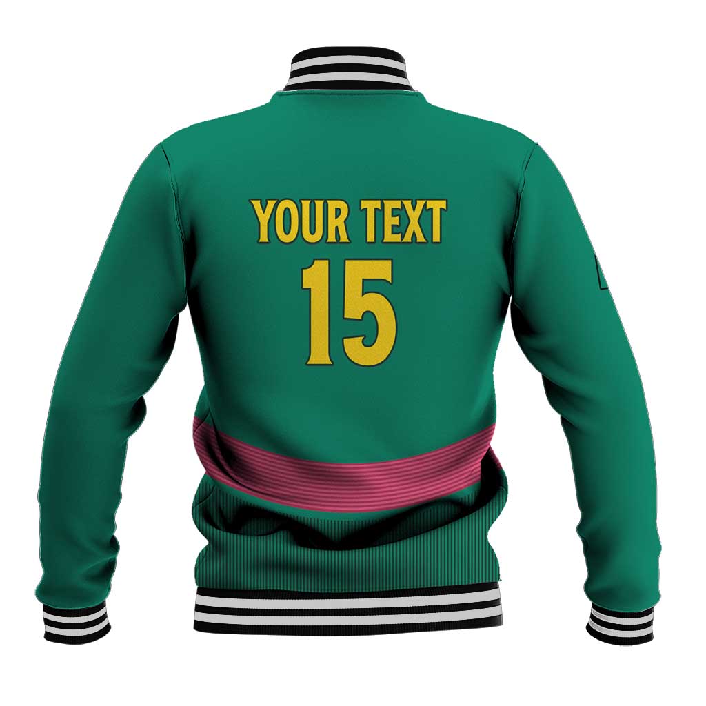 Custom Cameroon Football Baseball Jacket Waka Waka - This Time For Africa
