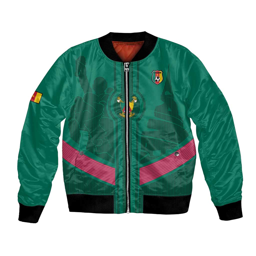 Custom Cameroon Football Bomber Jacket Waka Waka - This Time For Africa