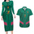 Custom Cameroon Football Couples Matching Long Sleeve Bodycon Dress and Hawaiian Shirt Waka Waka - This Time For Africa