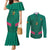 Custom Cameroon Football Couples Matching Mermaid Dress and Long Sleeve Button Shirt Waka Waka - This Time For Africa
