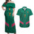 Custom Cameroon Football Couples Matching Off Shoulder Maxi Dress and Hawaiian Shirt Waka Waka - This Time For Africa