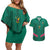 Custom Cameroon Football Couples Matching Off Shoulder Short Dress and Hawaiian Shirt Waka Waka - This Time For Africa