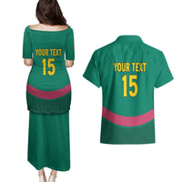 Custom Cameroon Football Couples Matching Puletasi and Hawaiian Shirt Waka Waka - This Time For Africa