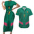 Custom Cameroon Football Couples Matching Short Sleeve Bodycon Dress and Hawaiian Shirt Waka Waka - This Time For Africa