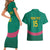 Custom Cameroon Football Couples Matching Short Sleeve Bodycon Dress and Hawaiian Shirt Waka Waka - This Time For Africa