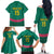 Custom Cameroon Football Family Matching Off The Shoulder Long Sleeve Dress and Hawaiian Shirt Waka Waka - This Time For Africa