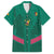 Custom Cameroon Football Family Matching Off The Shoulder Long Sleeve Dress and Hawaiian Shirt Waka Waka - This Time For Africa