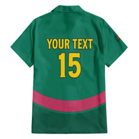 Custom Cameroon Football Family Matching Off The Shoulder Long Sleeve Dress and Hawaiian Shirt Waka Waka - This Time For Africa