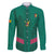 Custom Cameroon Football Family Matching Off The Shoulder Long Sleeve Dress and Hawaiian Shirt Waka Waka - This Time For Africa