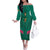 Custom Cameroon Football Family Matching Off The Shoulder Long Sleeve Dress and Hawaiian Shirt Waka Waka - This Time For Africa