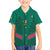 Custom Cameroon Football Family Matching Off The Shoulder Long Sleeve Dress and Hawaiian Shirt Waka Waka - This Time For Africa
