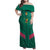 Custom Cameroon Football Family Matching Off Shoulder Maxi Dress and Hawaiian Shirt Waka Waka - This Time For Africa