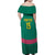 Custom Cameroon Football Family Matching Off Shoulder Maxi Dress and Hawaiian Shirt Waka Waka - This Time For Africa