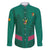 Custom Cameroon Football Family Matching Off Shoulder Short Dress and Hawaiian Shirt Waka Waka - This Time For Africa