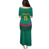 Custom Cameroon Football Family Matching Puletasi and Hawaiian Shirt Waka Waka - This Time For Africa