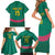 Custom Cameroon Football Family Matching Short Sleeve Bodycon Dress and Hawaiian Shirt Waka Waka - This Time For Africa