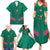 Custom Cameroon Football Family Matching Summer Maxi Dress and Hawaiian Shirt Waka Waka - This Time For Africa