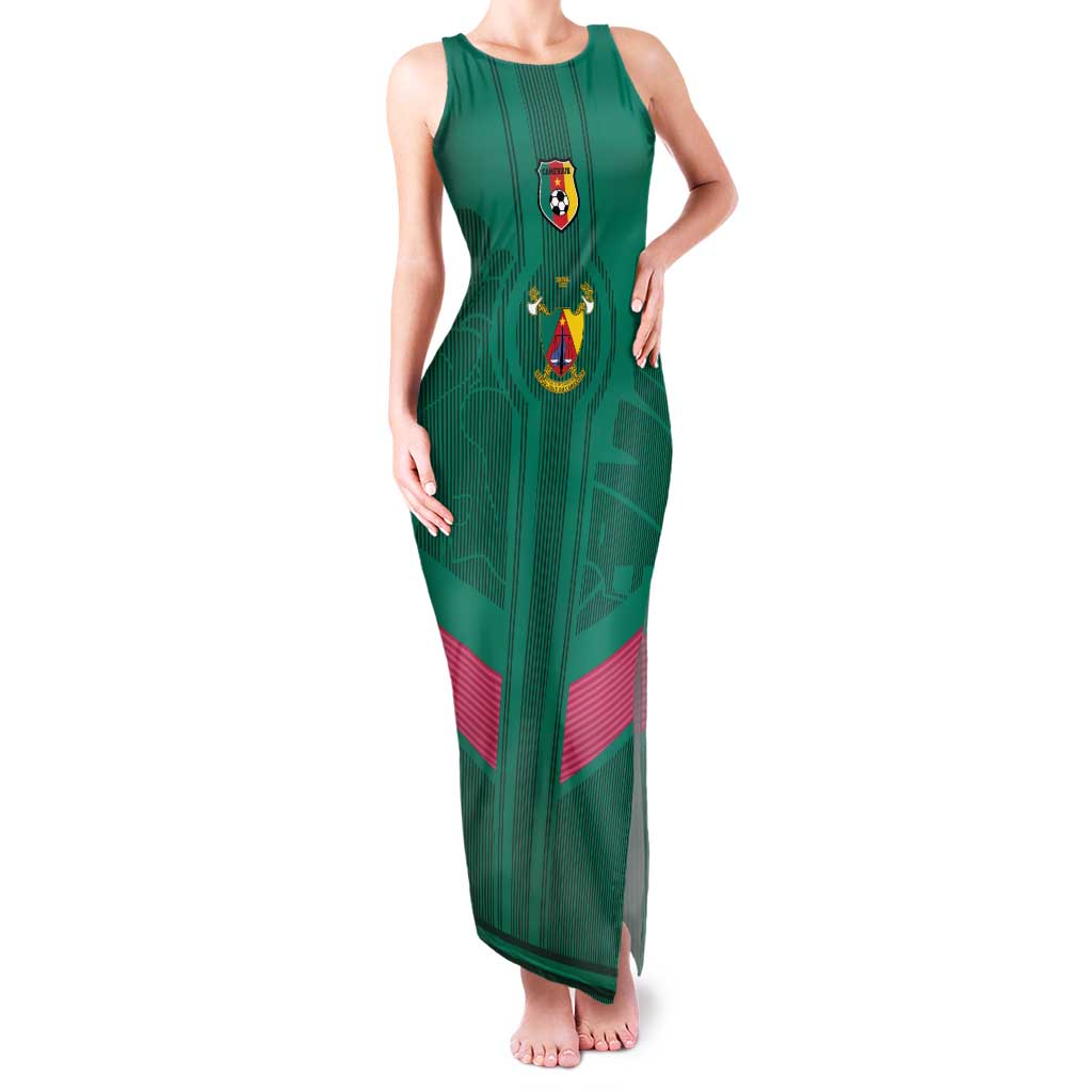 Custom Cameroon Football Family Matching Tank Maxi Dress and Hawaiian Shirt Waka Waka - This Time For Africa