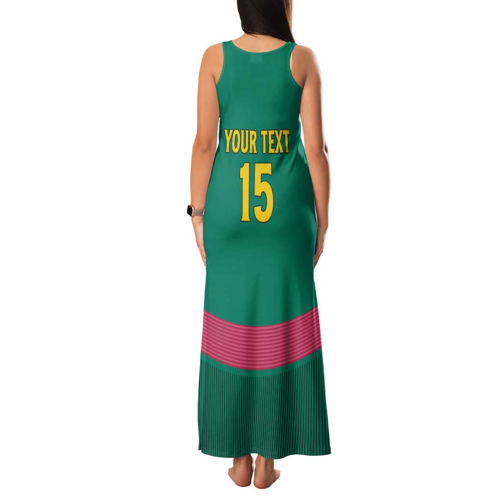 Custom Cameroon Football Family Matching Tank Maxi Dress and Hawaiian Shirt Waka Waka - This Time For Africa