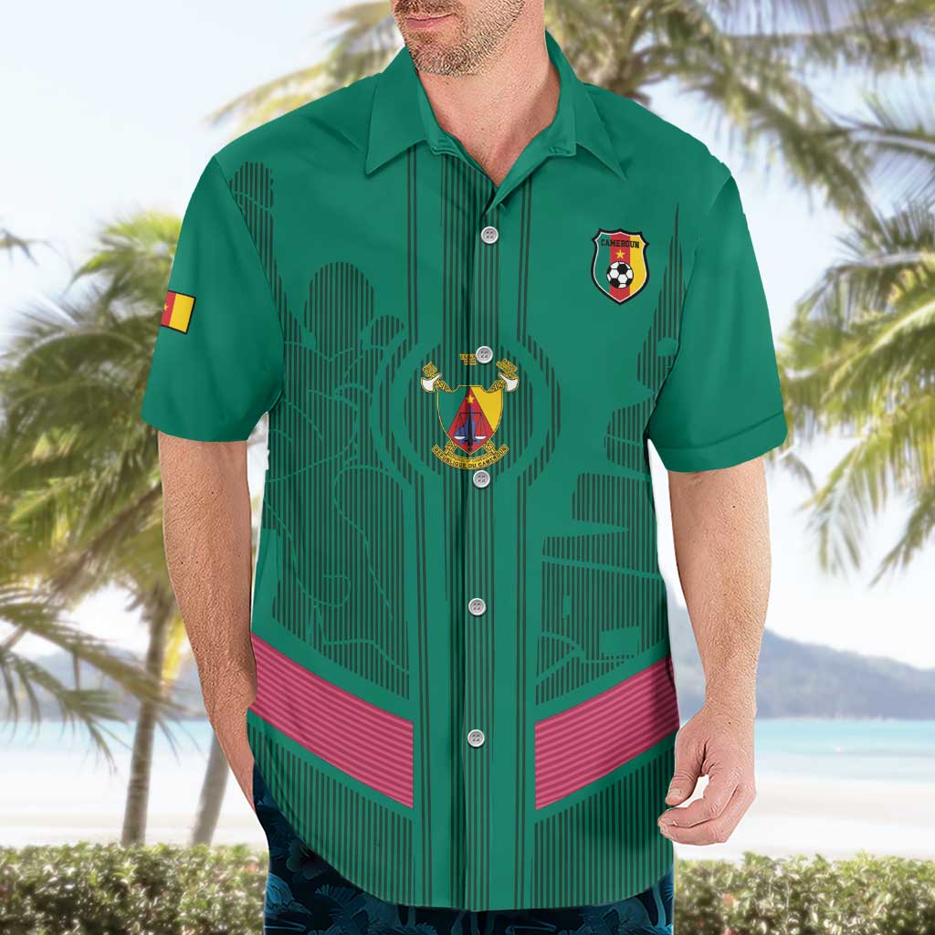 Custom Cameroon Football Hawaiian Shirt Waka Waka - This Time For Africa