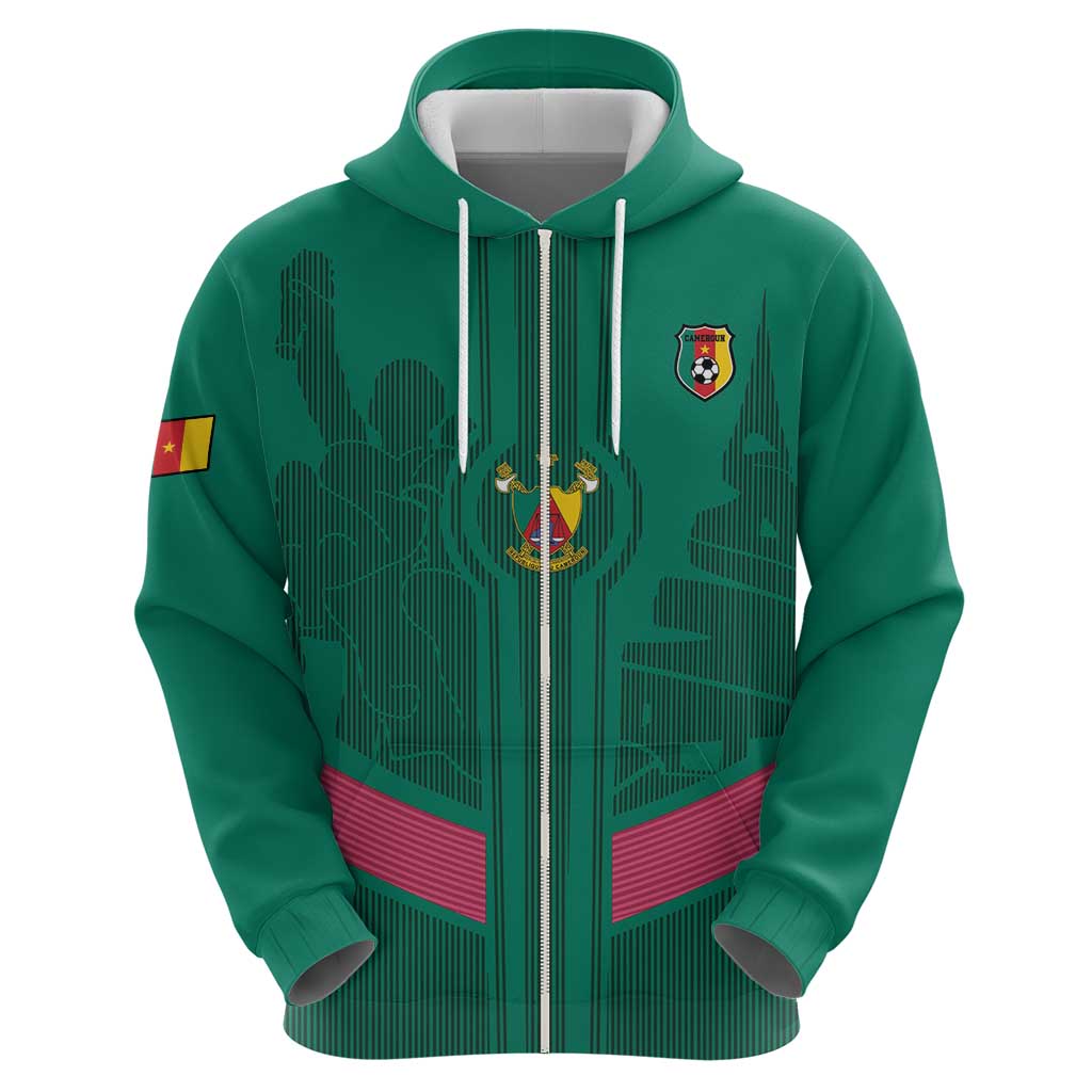 Custom Cameroon Football Hoodie Waka Waka - This Time For Africa