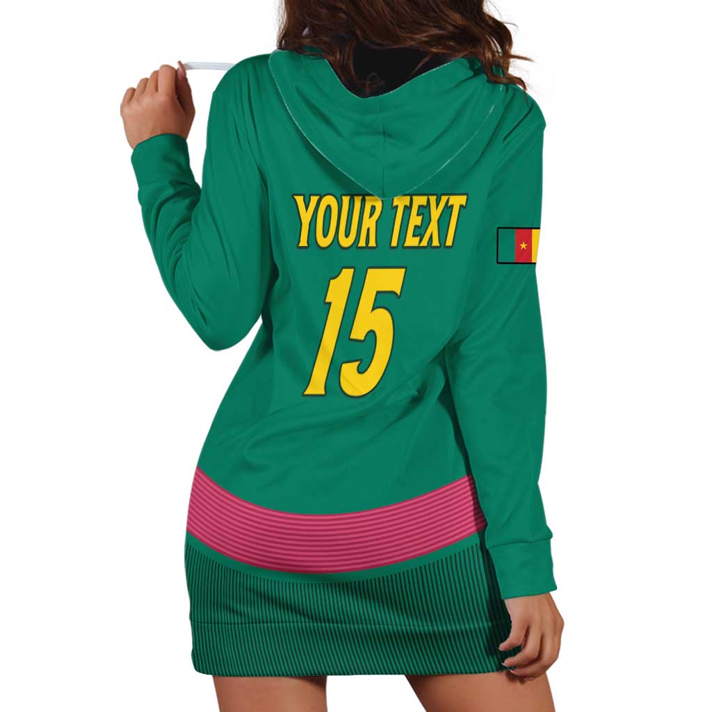 Custom Cameroon Football Hoodie Dress Waka Waka - This Time For Africa
