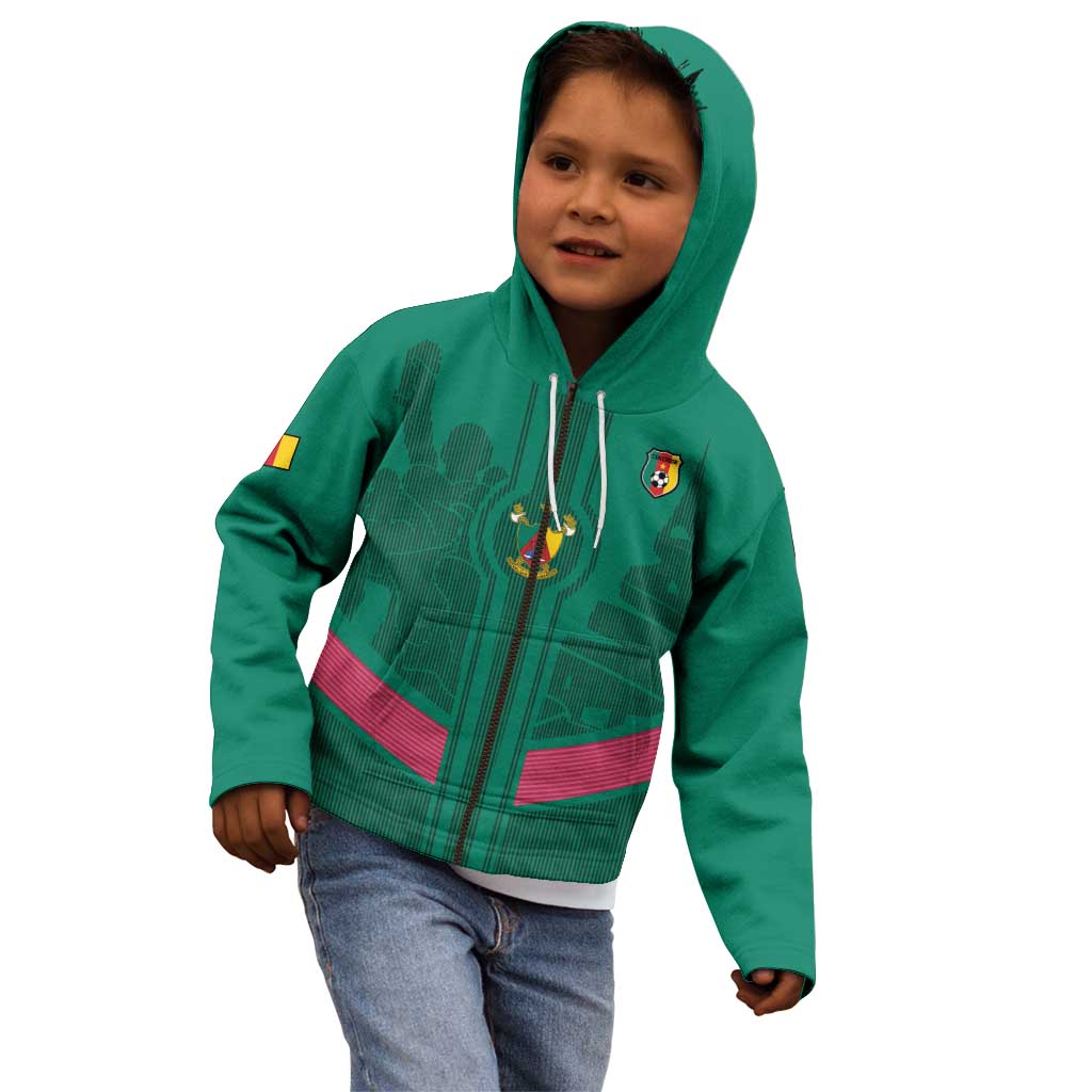Custom Cameroon Football Kid Hoodie Waka Waka - This Time For Africa